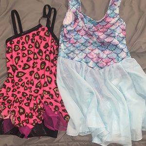 2 girls dance leotards size 4/5